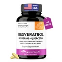 Sandhu Resveratrol com Berberine para a saúde da tripa □ Suplemento Digestivo para Mulheres e Homens □ Chá Verde, Star Anise, DGL, Extrato de Sementes de Uva & Quercetin