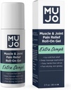 MUJO Extra Oomph — Alivio rápido da dor Roll-On Gel + mentol orgânico + alívio muscular ICY + mentol de ação rápida + Aloe + Arnica — para dores articulares e nas costas — 3 fl oz