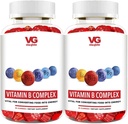 Vitaminas Gummy Complexos VITA GLOBE B - Sabor de Morango com Vitamina C, Niacina, B6, B12 e Biotina para Energia, Saúde do Coração e Apoio ao Cérebro, 120 Contagem de 2)