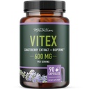 Vitex Chasteberry Suplemento 600mg Agnus Castus para o equilíbrio de hormônios feminino, Menopausa, Regularidade Menstrual e Hormonal Acne * .