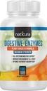 Enzimas Digestivas com Probióticos e Prebióticos - Multi Enzima Vegan Gut Orgânica e Imune Suplemento de Apoio para Homens e Mulheres - 180 Cápsulas - para Bloating, Gás, Intolerância Lactose