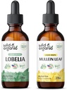 Selvagem e orgânica Lobelia Tintura 2 fl oz & Mullein Tintura2 fl oz