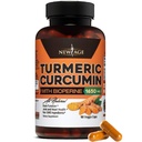 NOVA IDADE Curcumina Turmérica com Cápsulas Bioperinas - Suporte Natural Conjunto e Saudável com Curcuminóides Padrão 95% para Potência e Absorção - Não-GMO, Sem Glúten (90 Count of 1))