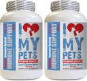 EU AMO MEU PETS LLC gato Imune Booster Treats - CAT Imune Support - Booster - Suplemento saudável - suplemento fígado gato - 120 Doces (2 garrafas)