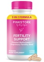 Rosa Cegonha Fertilidade Suplementos para Mulheres 2-em-1 Concepção Suporte com Inositol, Vitex e Vitaminas    , regularidade do ciclo, equilíbrio hormonal e bem-estar reprodutivo , 60 Cápsulas