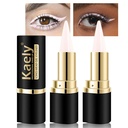 Kaely 2Pcs Quartz Queen White Gel Eyeliner lápis, Natural Cream Eye Liner prova impermeável, Matte Waterline Eyeliner Eyeshadow Stick, Maquiagem brilhante dos olhos, Vegan & Cruelty-Free