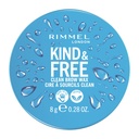 Rimmel London Kind & Free, Clear, Brow Wax, Fácil de Aplicar, Long-Lasting Hold, Sem Flaking, Sem Resíduos, Elevado Brows, 0.28 onças