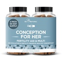 Concepção Suplementos de fertilidade para as mulheres – Ovulação de Aids, equilíbrio hormonal, e ciclos regulares – Suporte Vitamina pré-natal com Myo-Inositol, Folato, Ácido Fólico, Vitex – 120 Cápsulas Macio Vegetariano