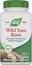 Nature's Way Wild Yam Root, Apoio à Saúde Tradicional das Mulheres*, 700 mg por 2-Capsule Serving, Projeto não-GMO verificado, 180 Cápsulas Vegan (Pacote de Maio Vary)