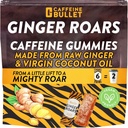 Ginger Roars - Cafeína Ginger Chews - 12 Doces de Cafeína Cada 33mg Cafeína com um delicioso sabor de mel natural Ginger & Fiery dica. Planta Based Energy Shots, um Vegan saudável lanche para adultos.