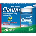 Claritin 24 horas Alergia Medicina, Não-Drowsy Prescrição Força Alergia Alívio, Loratadina Anti-histamínico Comprimidos, 70 Contagem