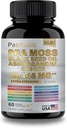 Sea Moss Black Seed Oil Ashwagandha Ginger Vitamina C & D3 com pimenta preta para homens e mulheres