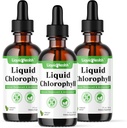 LIQUIDHEALTH Líquido Clorofila Drops - Desodorizante Interno, Antioxidantes, Detox Fígado, Suporte Imune, Aliviar a respiração ruim, Reduzir apetite, Colágeno para a saúde do cabelo e da pele - Vegan, Não-GMO (3 Pack)