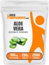 BulkSuplementos.com Aloe Vera Extract Powder - Suplemento Aloe Vera, Suplemento de ervas - Vegan & Gluten Free, 100mg por serviço, 250g (8.8 onças) (Pack of 1)