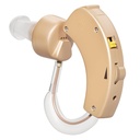 Amplificadores auditivos MEDca 2 Pack - Digital BTE Personal Sound Amplificador W / Redução de Ruído e Controle de Volume, Bateria LR44 Alimentado, 6 cúpulas auriculares, Uso Esquerda / Direita, Pequeno e Discreto