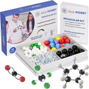 Velho Kit de Modelos de Química Nobby - Conjunto de Modelos Moleculares de 115 Peças inclui Átomos, Ligações, Guia Instrucional - Ferramenta Científica STEM para Estudantes, Química Orgânica, Aprendizagem Molecular - Modelos Coloridos