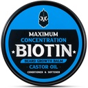 Bálsamo de Barba, Biotina de Concentração Máxima, com Óleo de Castor e Óleos de Argan & Jojoba, Promove Crescimento de Barba, Estilos, Fortalece & Suaviza Barbas & Bigodes, 2 Onça, Cedar