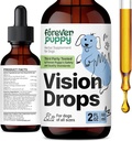 Everever Puppy Vision Supplements for Dogs - Eye Tincture w/Bilberry & Eyebright Herb - Todas as raças e tamanhos - Líquido Dog Food Supplements for Vision Support & Eye Clarity - Açúcar & Alcohol-Free - 2 onças