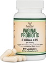 Probióticos Vaginais para Mulheres - Quatro Probióticos Clinicamente Estudado para Equilíbrio PH Vaginal, Conforto Vaginal, Controle de Odor e Equilíbrio de Microbiomas (60 Cápsulas, 5 Bilhões CFU Per Serving) por Madeira Dupla