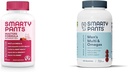 SmartyPants Gummy Multivitamin para Mulheres 50 e mais: Ómega 3 óleo de peixe (EPA/DHA), metilfolato e multivitamina para homens, pastilhas: Ómega 3 óleo de peixe (EPA/DHA), metilfolato, CoQ10