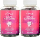 Joyce Giraud Ultimate Beauty Gummies, suprimentos de 60 dias, suporte à hidratação da pele e tom de pele saudável, 180 chicletes