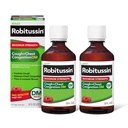 Robitussin Adulto Máxima Força Tosse Mais Congestão de Peito DM Max, Supressor de Tosse e Expectorant, Framboesa Sabor, 8 Fl Oz x 2