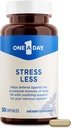 Suplemento de estresse de um dia – Suplemento de alívio de estresse ocasional, formulado com Ashwagandha, Passionflower e Extratos Valerian para suporte do sistema nervoso, 30 Cápsulas