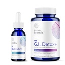 Bio-Botanical Research Biocidin Liquid Formula (1 oz) com GI Detox+ Gentle Binder - Pacote de desintoxicação de dois produtos para apoiar limpeza e digestão - Ajuda na remoção de toxinas e biofilme