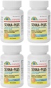 GeriCare Senna Plus Laxante vegetal natural com amaciador de fezes, Docusato de sódio 50mg, Sennosides 8,6mg 100 Contagem (Pacote de 4)