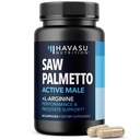 Serra Palmetto 500mg e L-Arginina 500 mg - Saúde Próstata e Óxido Nítrico Suplementos para Homens - 60 Contagem - Apoio à função urinária e resistência para homens ativos - Vegan, Não-GMO, 1 mês de fornecimento