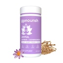 UpNourish Organic Ashwagandha Açafrão Suplementos com Probióticos - Stress Alief, Enhancer de humor, calma feliz pílulas apoio fadiga foco clareza com L-Theanina, Rhodiola, 30 Vegan Cápsulas