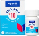 Hyland's No.10 Cell Salt NAT Phos 6X Comprimidos, Alívio Natural de Azia, Gás e Indigestão, Comprimidos de dissolução rápida, 100 Contagem