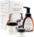 Eye Envy 3 Step Tear Stain Remover Kit para cães Limpo, Olhos Livres de Manchas em 7 dias Contém: Cleanser 8.45 fl.oz, Wipes 60 Contagem e Pó 0,5 oz .