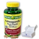 Ashwagandha- 500mg Pó de Raiz, 60 Cápsulas (Pacote de 1)