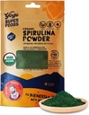 Yogi Super Alimentos espirulina orgânica natural em pó, Verde azul Algas em pó, Superalimento da natureza ajuda a manter um sistema imunológico saudável, Sem químicos ou conservantes - cru, Vegan