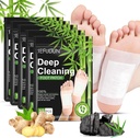 Tudiqe 50PCS Foot Pads, Puro Natural Bambu Vinagre Ginger Powder Foot Pad para cuidados com os pés, Ginger Foot Pads para melhor dormir, Limpando Patches Pé Deep