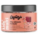 Mastigado multivitamínico infantil, deliciosos doces-estilo diária Vitamina mastiga + Probióticos + Superalimentos, Wild Berry Flavor Chewable Fruity Supplement Chews, Individualmente embrulhado, fácil de desfrutar, suprimentos de 30 dias