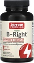 Fórmulas Jarrow B-direita - Baixa Odor Fórmula Complexa de Vitamina B - Suporte de Energia e Metabolismo - Promove o Cérebro, Coração e Saúde Cardiovascular - 100 Servimentos (Pacote de 1)