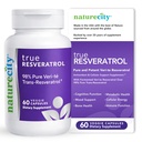 NatureCity TrueResveratrol – Suplemento Resveratrol e suporte anti-envelhecimento com 75mg Trans-resveratrol (98% Pure Veri-te) para Coração, Imune, Osso e Saúde Cognitiva