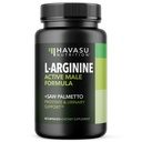 L-Arginina 500mg e Serra Palmetto 500mg - Óxido nítrico e Próstata Suplementos de Saúde para Homens - 60 Contagem - Endurance and Urinary Tract Function Support - 1 Mês de Fornecimento - Vegan, Cápsulas não-GMO