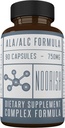 Acetil L-Carnitina com Ácido Alfa Lipóico - ALA ALC ALCAR - Ácido Alfa Lipóico com Acetil L-Carnitina - 525 mg ALCAR - 225 mg ALA - 90 Cápsulas
