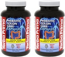 Yerba Prima Prebiótico Colon Care Cápsulas Fibra Dieta, 180 Contagem, (Pacote de 2) - Cinco Formas de Fibra Plus FOS Prebióticos Suplemento - Solúvel e Insolúvel para Regularidade e Suporte Digestivo