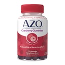 AZO Cranberry Urinary Tract Health Gummies Suplemento dietético, 2 chicletes = 1 copo de suco de cranberry, Ajuda a limpar e proteger, sabor Berrylicious Natural, Não-GMO, 72 chicletes