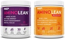 RSP NUTRITION AminoLean Pré-treino Energia (BlackBerry Pomegranate 30 Servings) com AminoLean Recuperação Pós-treino Boost (Blood Orange 30 Servings)