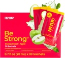 BeMe Vitamina B12 Líquido Tiro, BeStrong - Vitamina B 12 Suplemento líquido potável suporta aumento de energia, foco, & concentração - Guarana, Taurina, & Suplementos de colágeno promover a recuperação (30 saquetas)