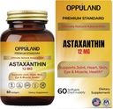 Astaxantina 12mg 60 Softgels suporta a saúde articular, do coração, da pele e do músculo
