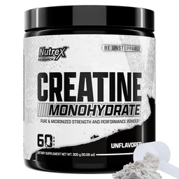 Nutrex pesquisa Creatina Monohidrato em pó 60 Servings (sem sabor 5G Micronizado Creatina em pó)