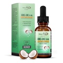 Suplementos de zinco orgânico para crianças, Adultos - Sulfato de zinco - Suplemento de zinco líquido - Pure Ionic Zinc gotas em óleo de coco para o suporte imunológico, pele - NÃO conservativos & grande sabor - 100 serviços vegan