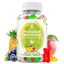 Glicinato de Magnésio de Potássio, Gummies de Potássio para Adultos Crianças, Glicinato de Magnésio de Alta Absorção para Cães Pernas e Saúde Imune, Livre de Açúcar, Vegan sabores mistos, 60 Contagem