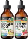 BIO KRAUTER Ginger Root Tintura 4 Fl. Oz. & Cayenne Pimenta Tintura 4 Fl. Oz.